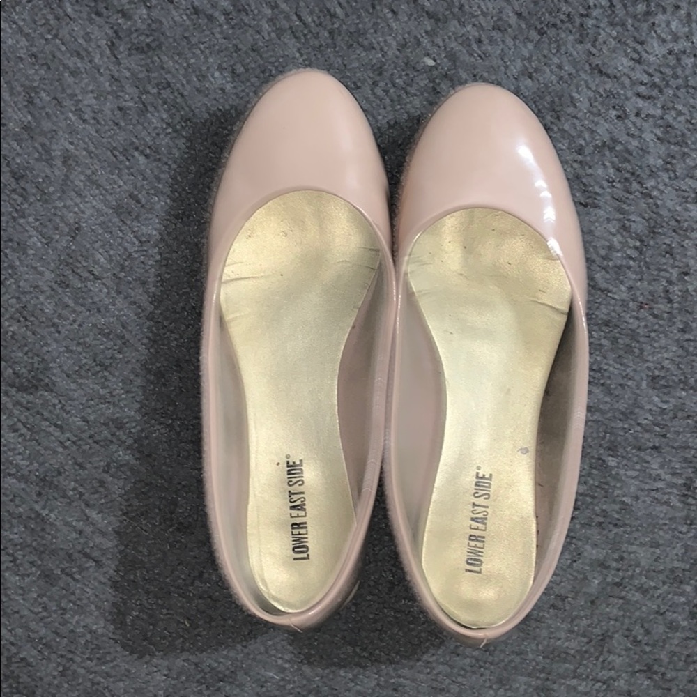 Pale pink flats
